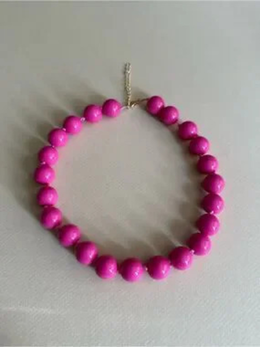 Hot?Pink Beaded Necklace N2360